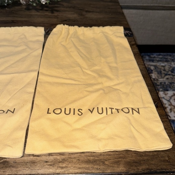 LV Louis Vuitton Authentic Designer Drawstring Shoe Dustbag Set of 2 Unisex - Picture 5 of 17